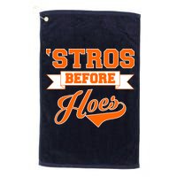 Houston 'Stros Before Hoes Baseball Script Golf Towel