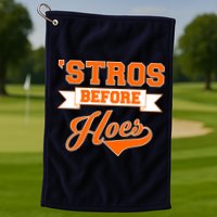 Houston 'Stros Before Hoes Baseball Script Golf Towel