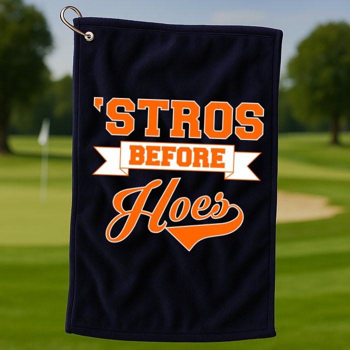 Houston 'Stros Before Hoes Baseball Script Golf Towel