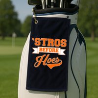Houston 'Stros Before Hoes Baseball Script Golf Towel
