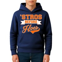 Houston 'Stros Before Hoes Baseball Script Kids Hoodie