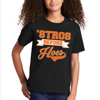 Houston 'Stros Before Hoes Baseball Script Kids T-Shirt