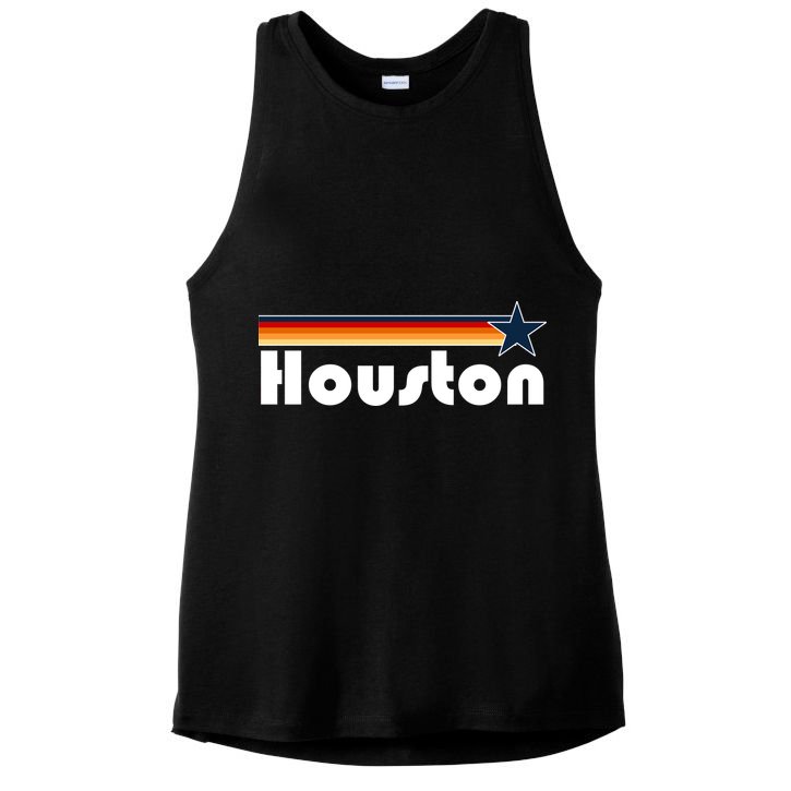 Houston Texas Baseball Colors Logo Ladies PosiCharge Tri-Blend Wicking Tank