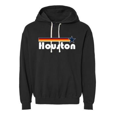 Houston Texas Baseball Colors Logo Garment-Dyed Fleece Hoodie