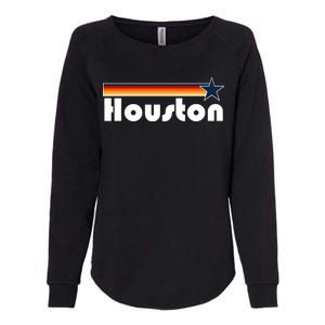 Houston Texas Baseball Colors Logo Womens California Wash Sweatshirt