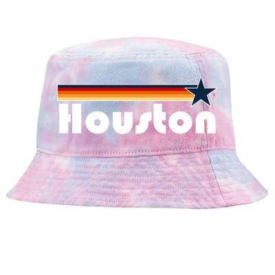 Houston Texas Baseball Colors Logo Tie-Dyed Bucket Hat