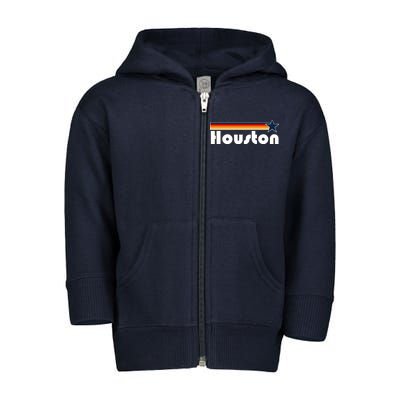 Houston Texas Baseball Colors Logo Toddler Zip Fleece Hoodie