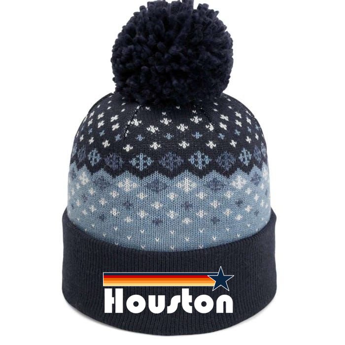 Houston Texas Baseball Colors Logo The Baniff Cuffed Pom Beanie