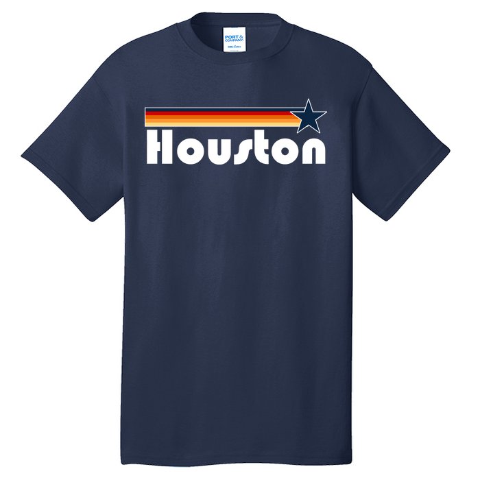 Houston Texas Baseball Colors Logo Tall T-Shirt