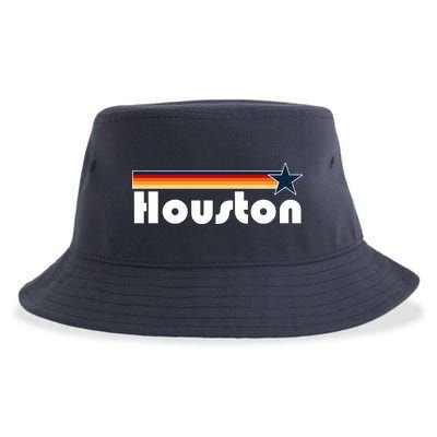 Houston Texas Baseball Colors Logo Sustainable Bucket Hat