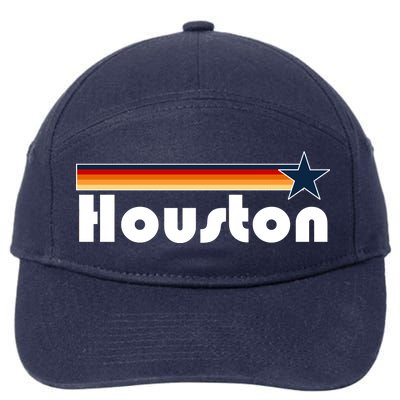 Houston Texas Baseball Colors Logo 7-Panel Snapback Hat