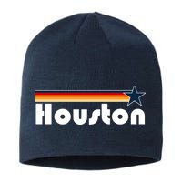 Houston Texas Baseball Colors Logo Sustainable Beanie