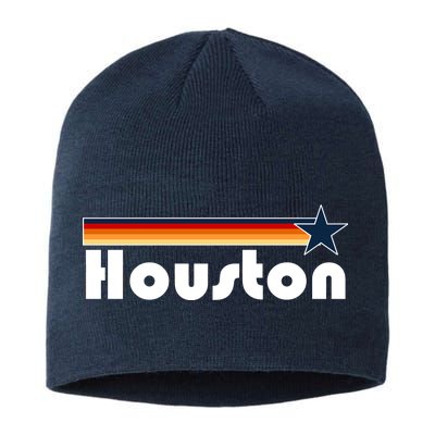 Houston Texas Baseball Colors Logo Sustainable Beanie