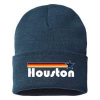 Houston Texas Baseball Colors Logo Sustainable Knit Beanie