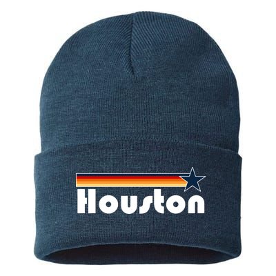 Houston Texas Baseball Colors Logo Sustainable Knit Beanie