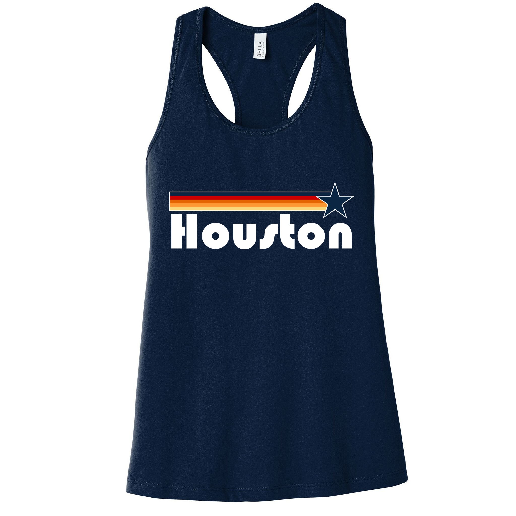 Houston Texas Baseball Colors Logo Womens Tank Top