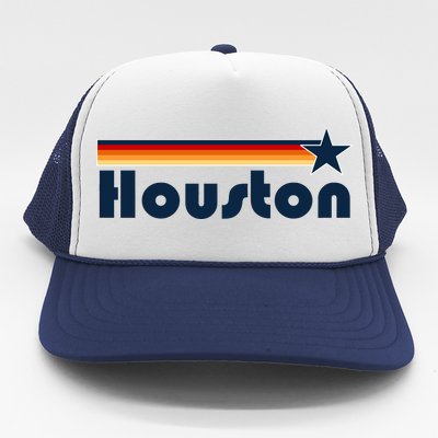 Houston Texas Baseball Colors Logo Trucker Hat