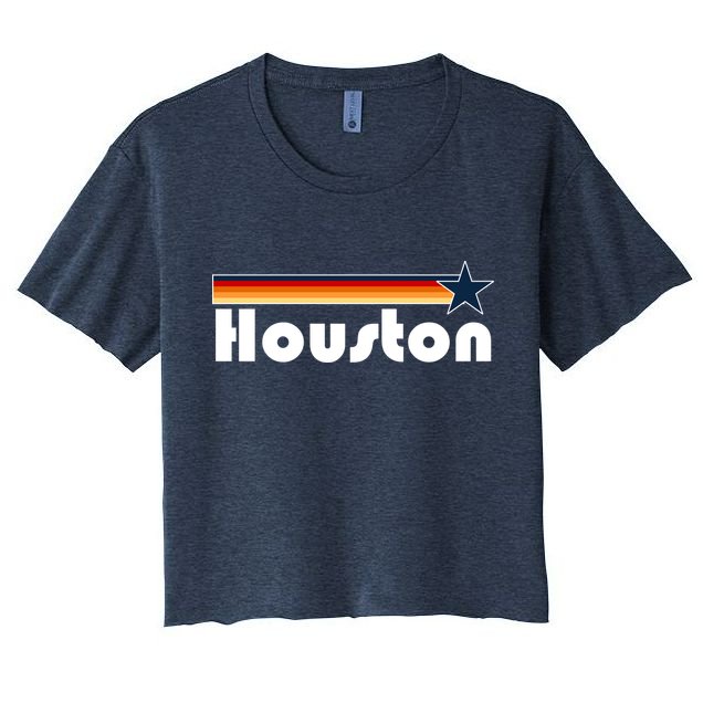 Houston Texas Baseball Colors Logo Crop Top