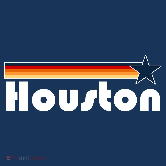 Houston Texas Baseball Colors Logo Womens T-Shirt