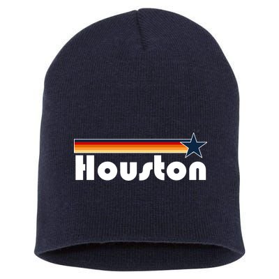 Houston Texas Baseball Colors Logo Short Acrylic Beanie