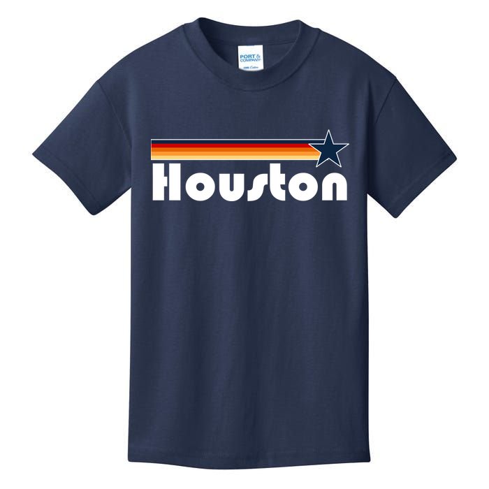 Houston Texas Baseball Colors Logo Kids T-Shirt