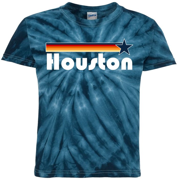 Houston Texas Baseball Colors Logo Kids Tie-Dye T-Shirt