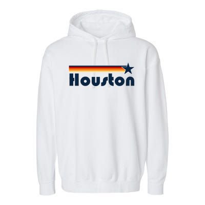 Houston Texas Baseball Colors Logo Garment-Dyed Fleece Hoodie