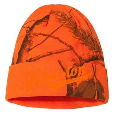 Houston, Texas City Vintage Baseball Script Kati Licensed 12" Camo Beanie