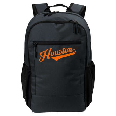 Houston, Texas City Vintage Baseball Script Daily Commute Backpack