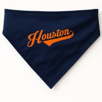 Houston, Texas City Vintage Baseball Script USA-Made Doggie Bandana