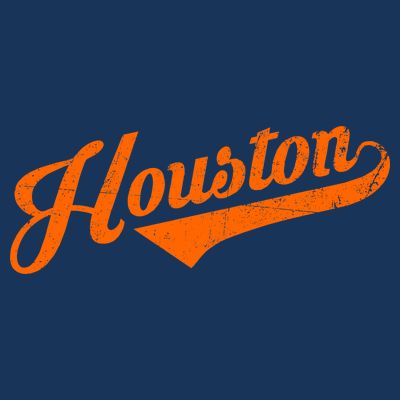 Houston, Texas City Vintage Baseball Script T-Shirt