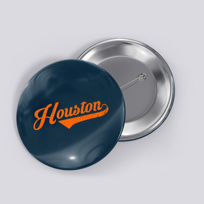 Houston, Texas City Vintage Baseball Script Button