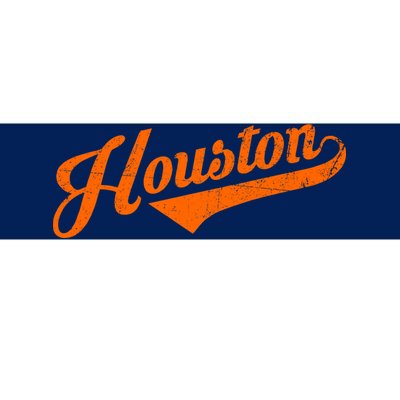 Houston, Texas City Vintage Baseball Script Bumper Sticker