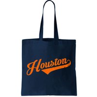 Houston, Texas City Vintage Baseball Script Tote Bag