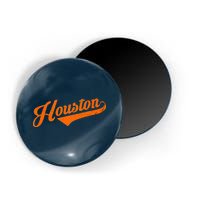 Houston, Texas City Vintage Baseball Script Magnet