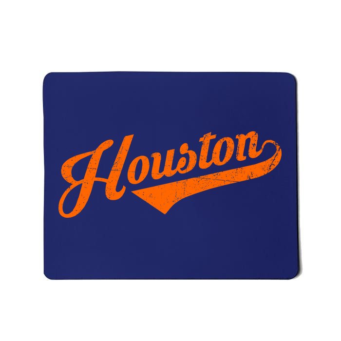 Houston, Texas City Vintage Baseball Script Mousepad