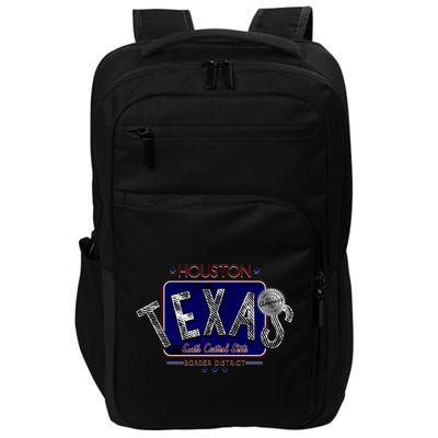 Houston Texas Land of the Free Logo Impact Tech Backpack