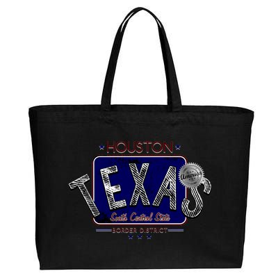 Houston Texas Land of the Free Logo Cotton Canvas Jumbo Tote