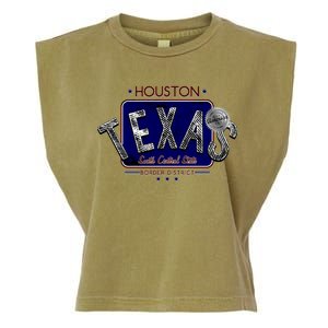 Houston Texas Land of the Free Logo Garment-Dyed Women's Muscle Tee