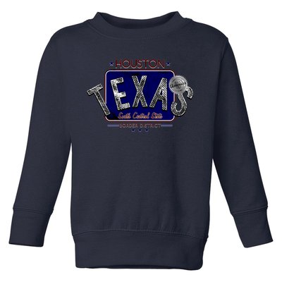 Houston Texas Land of the Free Logo Toddler Sweatshirt