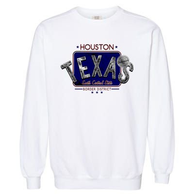 Houston Texas Land of the Free Logo Garment-Dyed Sweatshirt