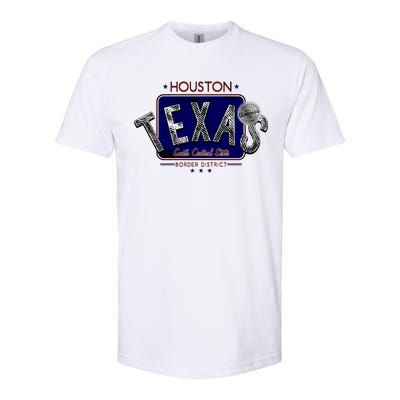 Houston Texas Land of the Free Logo Softstyle CVC T-Shirt