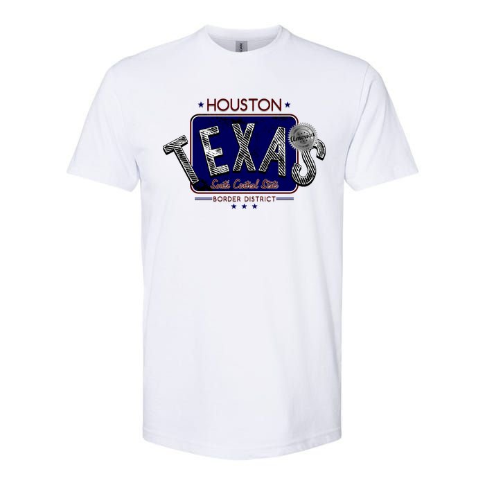 Houston Texas Land of the Free Logo Softstyle CVC T-Shirt