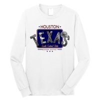 Houston Texas Land of the Free Logo Long Sleeve Shirt