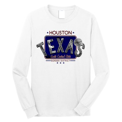 Houston Texas Land of the Free Logo Long Sleeve Shirt