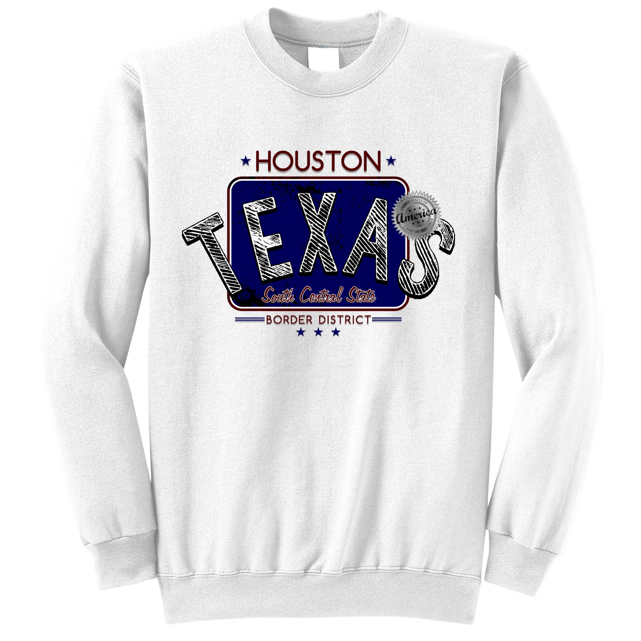 Houston Texas Land of the Free Logo Sweatshirt