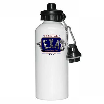 Houston Texas Land of the Free Logo Aluminum Water Bottle