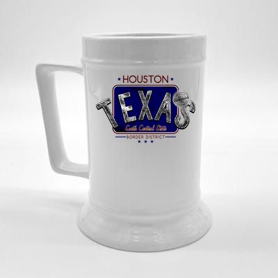 Houston Texas Land of the Free Logo Beer Stein