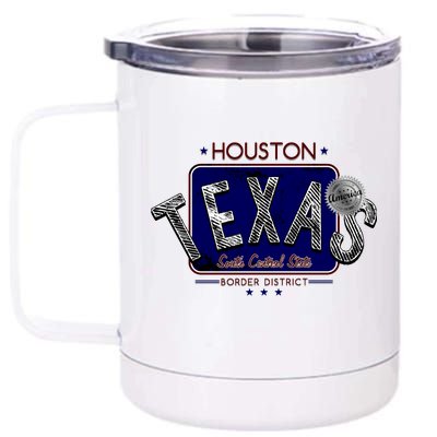 Houston Texas Land of the Free Logo 12 oz Stainless Steel Tumbler Cup