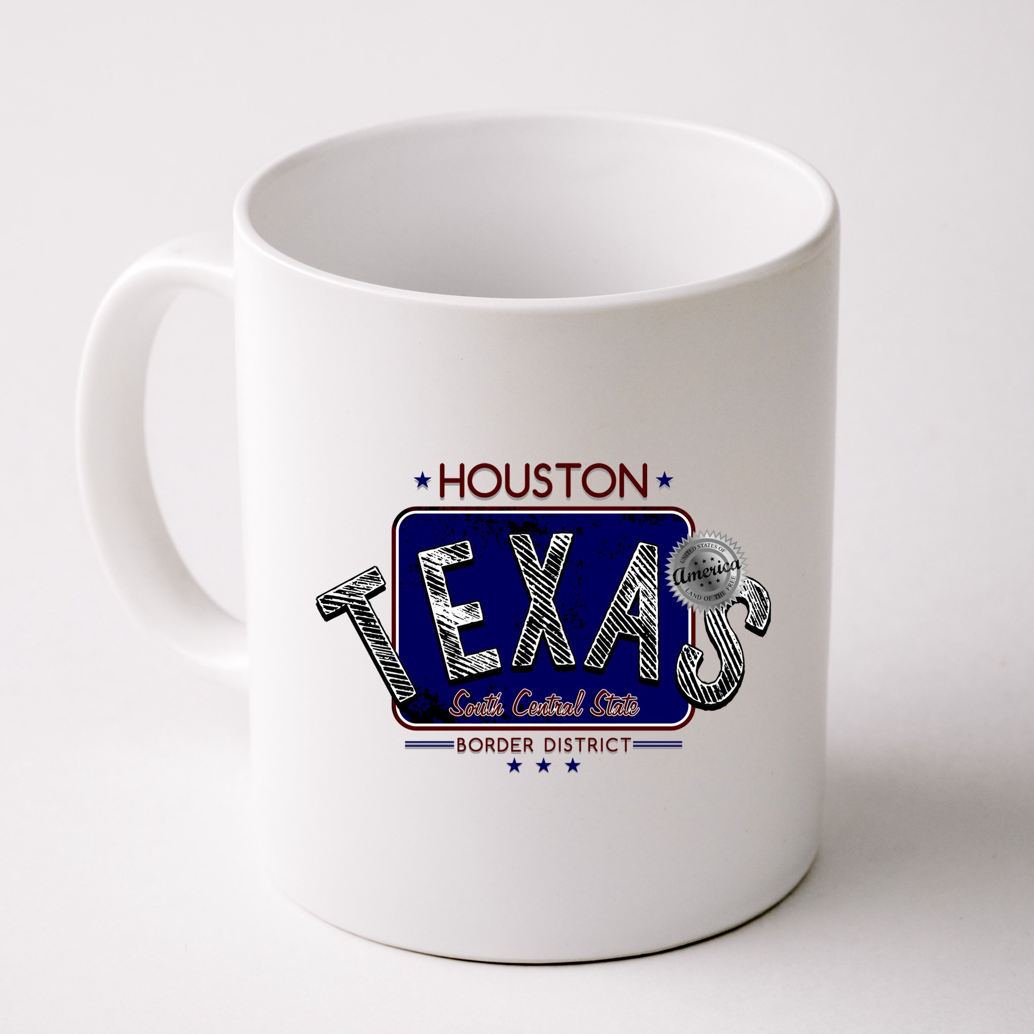 Houston Texas Land of the Free Logo Mug